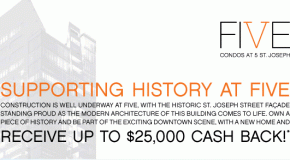 Five Condos Incentives for limited Time offer $25,000 CASH BACK