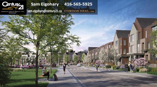 The New Lawrence Heights Towns Streetscape Rendering
